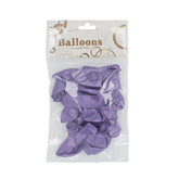 Q Balloon (20PCS),L.Purple - Pack of 20 light purple latex balloons for elegant party decor.